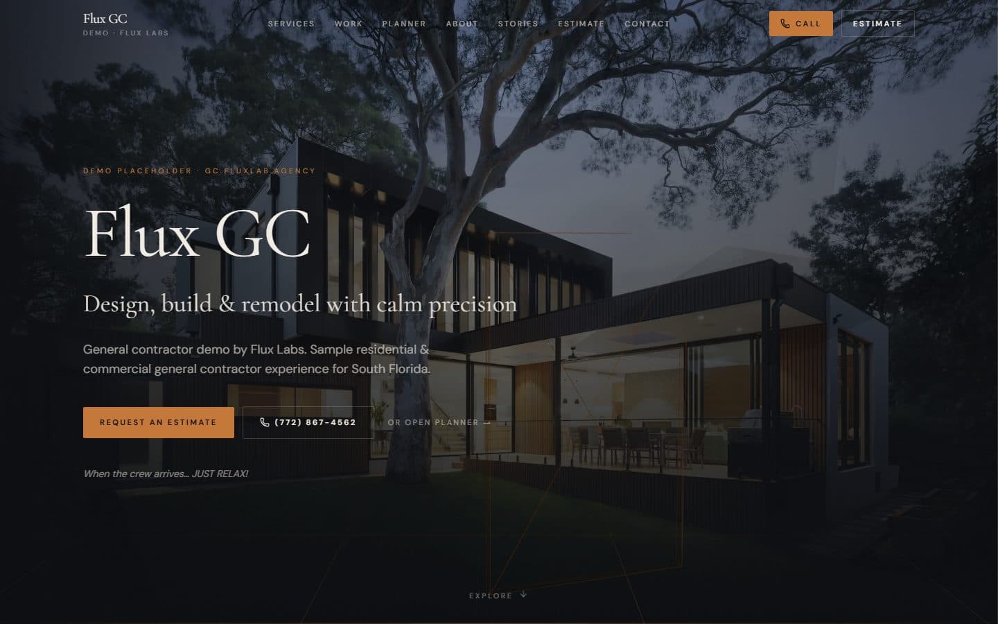 GC Demo website design