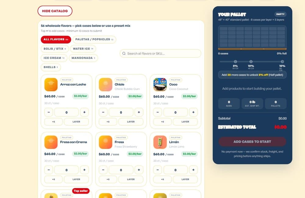 Helados Friolin website preview